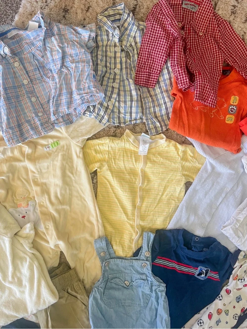 Vintage Y2K Baby Boy Clothes Lot 3-12M Carter’s Fisher Price Cherokee 90s 2000s